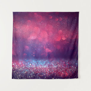 Red glitter vintage lights background. tapestry