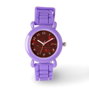 Red glitter watch