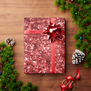 Red Glitter  Wrapping Paper