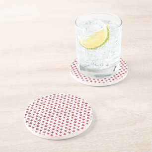 Red glitters stars coaster