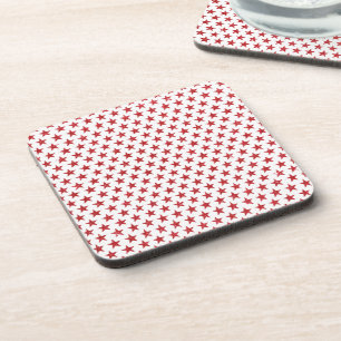 Red glitters stars coaster