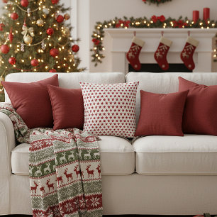 Red glitters stars  cushion