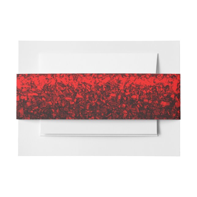 Red Glitz Belly Band Invitation Belly Band (Front Example)