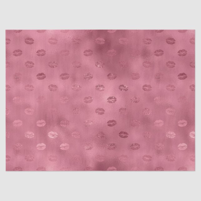 Red Glitzy Lips Tissue Paper (Front)