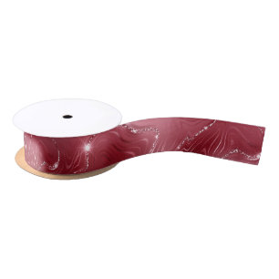 Red Glitzy Sparkle Christmas Satin Ribbon