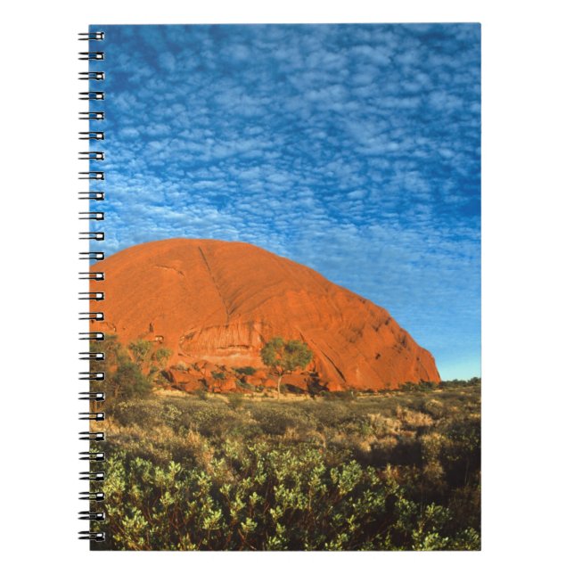 Red Glow of the Famous Ayers Rock in the Outback Notebook (Front)