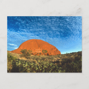 Red Glow of the Famous Ayers Rock in the Outback Postcard