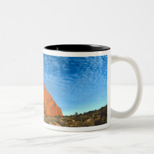 Red Glow of the Famous Ayers Rock in the Outback Two-Tone Coffee Mug
