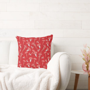 red glowing jelly fish pattern cushion