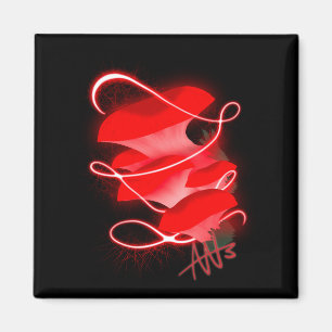 Red Glowing Mushroom Magnet