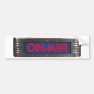 Red Glowing ON-AIR Classic Radio Sign Bumper Sticker