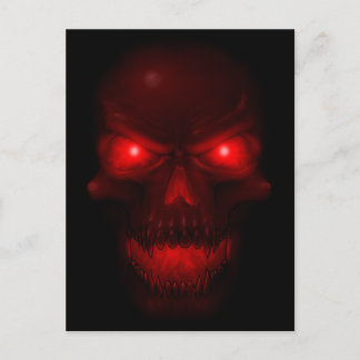 Red Glowing Skull Postcard