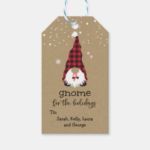 Red Gnome For The Holidays Tag