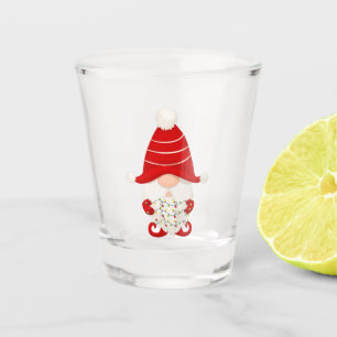 Red Gnome with Christmas Light Shot Glass