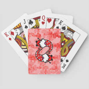 Red Gnomes Playing Cards