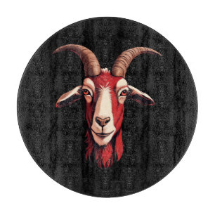 Red Goat Cutting Board