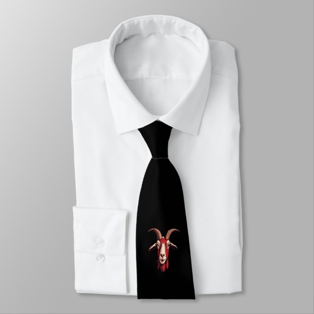 Red Goat Tie (Tied)
