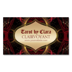 Red Goddess Temple Tarot  Magnetic Business Card