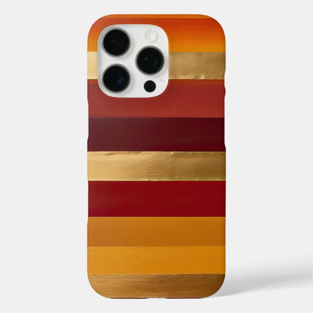 Red Gold and orange stripes Case-Mate iPhone Case (Back)