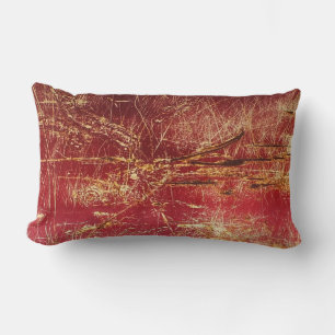 Red, Gold And Rust Textured Look Pillows