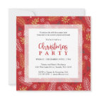 Red Gold and White Christmas Foliage Holiday Party