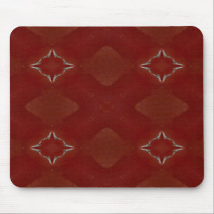 Red, Gold, and White Kaleidoscope 1 Mouse Mat