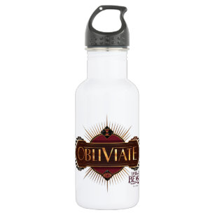 Red & Gold Art Deco Obliviate Spell Graphic 532 Ml Water Bottle