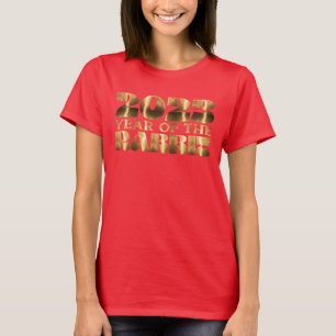 Red Gold Asian Chinese 2023 Year of The Rabbit T-Shirt