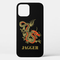 Red Gold Black Fantasy Chinese Dragon
