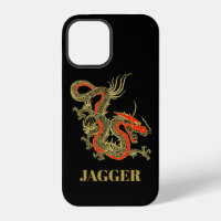 Red Gold Black Fantasy Chinese Dragon