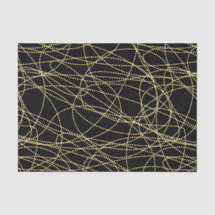 Red Gold Black Lips Kisses Bridal Shower Tissue Paper