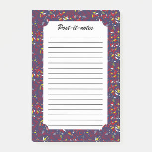 Red Gold Botanical Autumn Leaves Post-it Notes