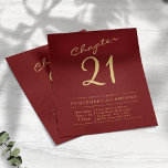 Red Gold Budget 21st Birthday Invitation Flyer<br><div class="desc">Unforgettable 21st Birthday Celebrations On a Budget - Red & Gold Invite! Celebrate your 21st birthday in style with this stunning wallet friendly budget 21st birthday invitation! This red and gold custom invite features a beautiful, elegant script that will make any birthday celebration unforgettable. Send these invites and wow your...</div>