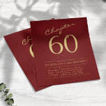Red Gold Budget 60th Birthday Invitation Flyer<br><div class="desc">Make Your 60th Birthday Memorable with These Stunning Red & Gold Invites! Celebrate your 60th birthday in style with these unique red and gold script invites! This budget-friendly invitation flyer is perfect for inviting loved ones to your special day, making it one to remember. The modern design features a gold...</div>