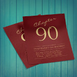 Red Gold Budget 90th Birthday Invitation Flyer<br><div class="desc">Create a unique and special 90th birthday invitation to celebrate the special moment. Our custom wallet-friendly Red Gold Budget 90th Birthday Invitation Flyer is the perfect way to invite your guests to the memorable celebration. With its fun and vibrant red and gold colour scheme, this inviting party invite will surely...</div>