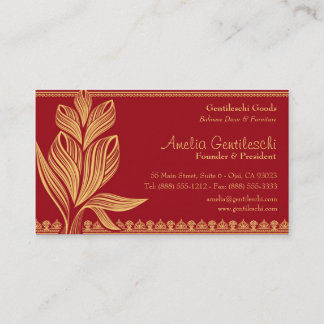 Red & Gold Business Card