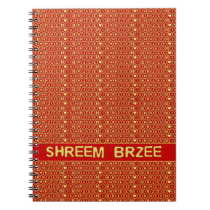 Red Gold Chant Shreem Brzee attract wealth Notebook