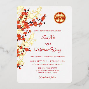 Red Gold Cherry Blossom   Chinese Wedding