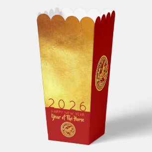 Red Gold Chinese Horse paper-cut 2026 FBPop Favour Box