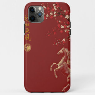 Red & Gold Chinese Zodiac Year of the Horse iPhone 11 Pro Max Case