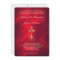 Red Gold Christian Cross Wedding Invitation