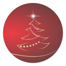 Red & Gold Christmas Seal