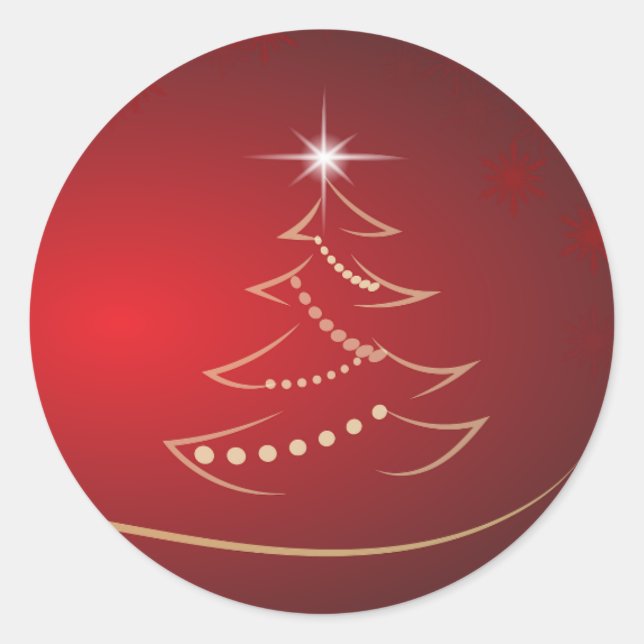 Red & Gold Christmas Seal (Front)