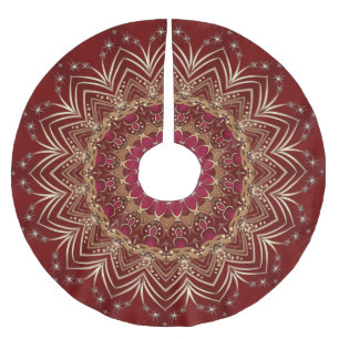 Red Gold Decorative Tree Skirt