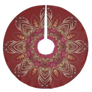 Red Gold Decorative Tree Skirt