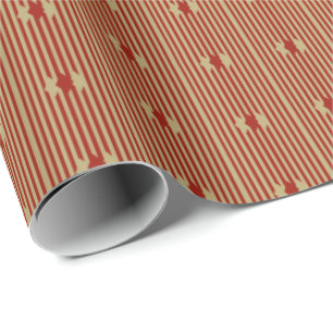 Red Gold Diamonds Single Wrapping Paper