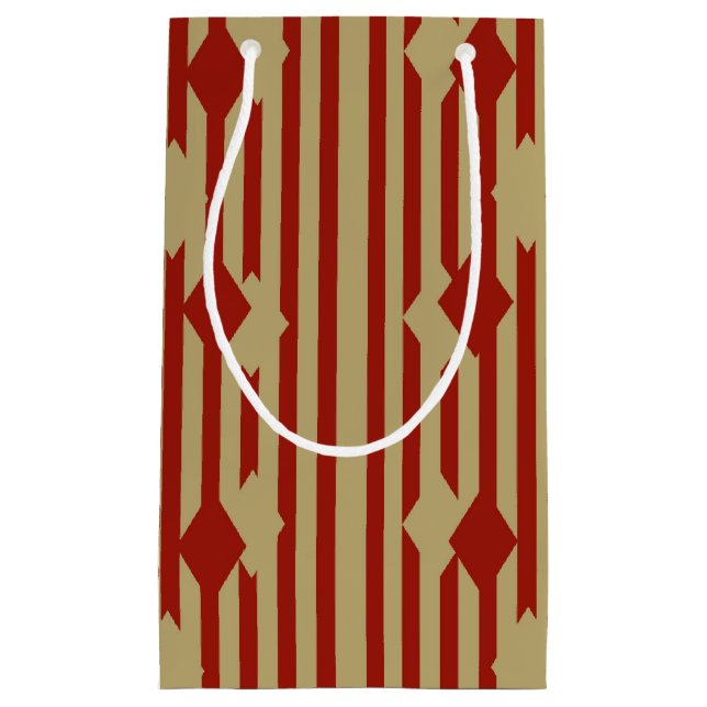 Red Gold Diamonds Small Gift Bag (Front)