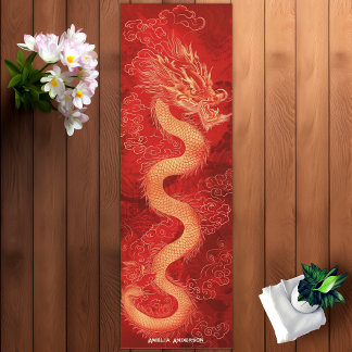 Red & Gold Dragon Yoga Mat