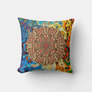 Red Gold Fall Nature Festival Cushion