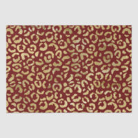 Red Gold Glam Leopard Print